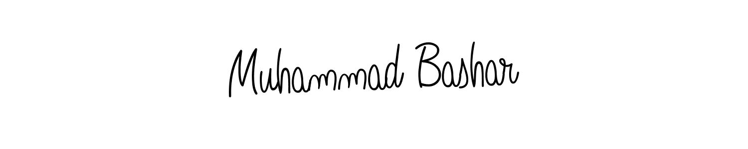 You should practise on your own different ways (Angelique-Rose-font-FFP) to write your name (Muhammad Bashar) in signature. don't let someone else do it for you. Muhammad Bashar signature style 5 images and pictures png