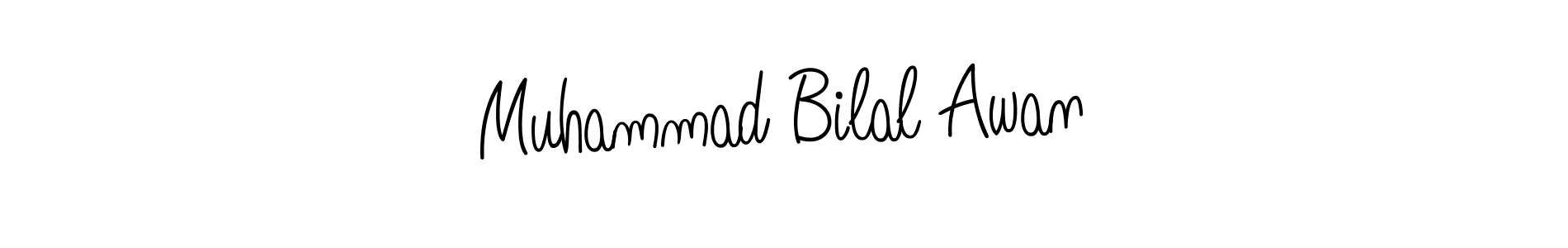 Make a beautiful signature design for name Muhammad Bilal Awan. With this signature (Angelique-Rose-font-FFP) style, you can create a handwritten signature for free. Muhammad Bilal Awan signature style 5 images and pictures png