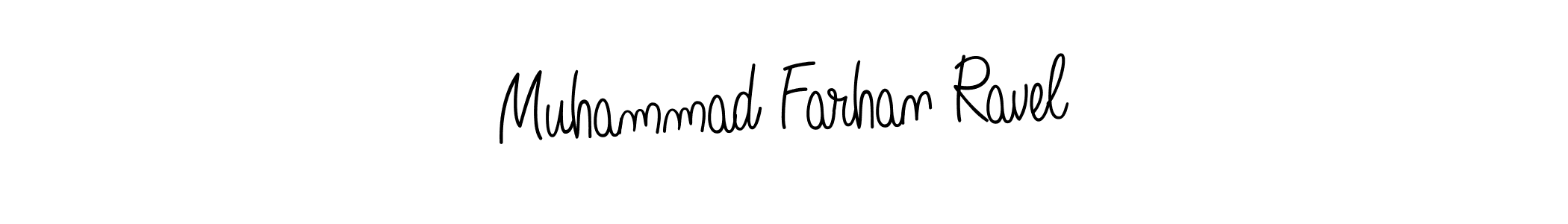 if you are searching for the best signature style for your name Muhammad Farhan Ravel. so please give up your signature search. here we have designed multiple signature styles  using Angelique-Rose-font-FFP. Muhammad Farhan Ravel signature style 5 images and pictures png