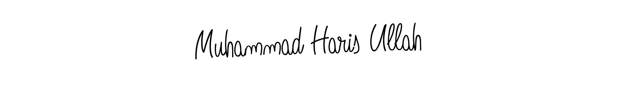 You should practise on your own different ways (Angelique-Rose-font-FFP) to write your name (Muhammad Haris Ullah) in signature. don't let someone else do it for you. Muhammad Haris Ullah signature style 5 images and pictures png