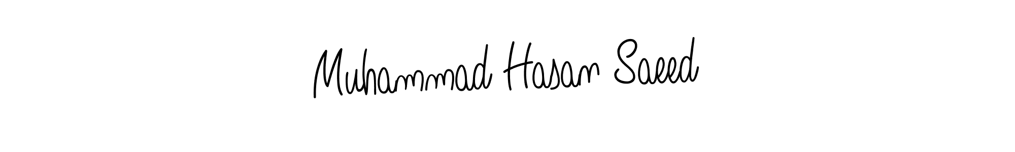 Design your own signature with our free online signature maker. With this signature software, you can create a handwritten (Angelique-Rose-font-FFP) signature for name Muhammad Hasan Saeed. Muhammad Hasan Saeed signature style 5 images and pictures png