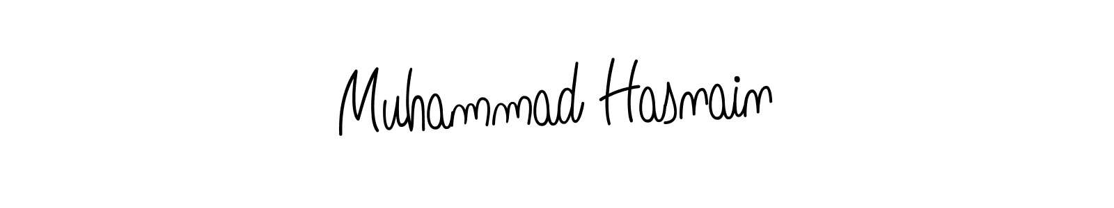 How to make Muhammad Hasnain name signature. Use Angelique-Rose-font-FFP style for creating short signs online. This is the latest handwritten sign. Muhammad Hasnain signature style 5 images and pictures png