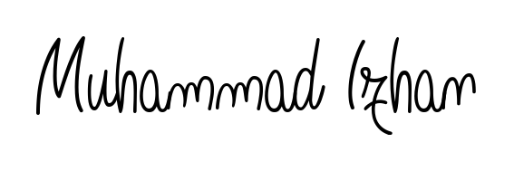 The Angelique-Rose-font-FFP font transforms the name Muhammad Izhan into an executive sign with sharp precision and distinguished character. Muhammad Izhan signature style 5 images and pictures png