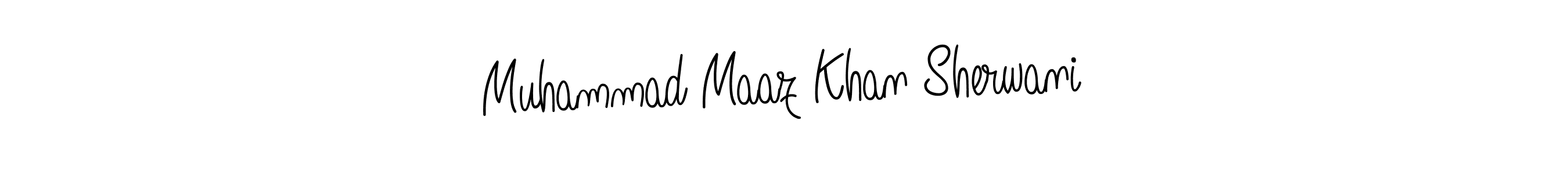 if you are searching for the best signature style for your name Muhammad Maaz Khan Sherwani. so please give up your signature search. here we have designed multiple signature styles  using Angelique-Rose-font-FFP. Muhammad Maaz Khan Sherwani signature style 5 images and pictures png