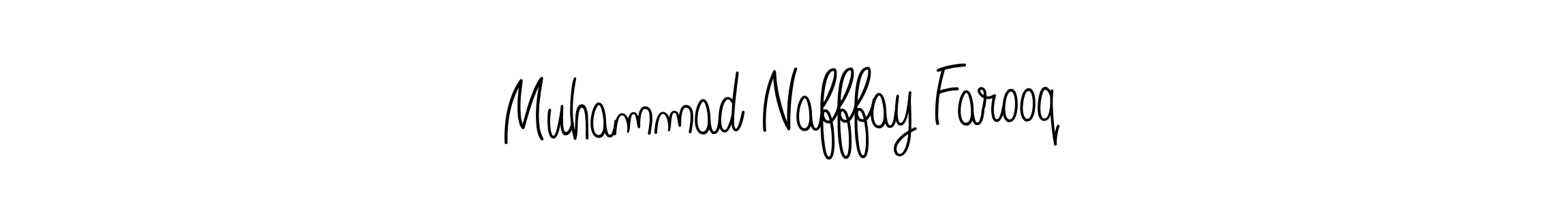 How to make Muhammad Nafffay Farooq name signature. Use Angelique-Rose-font-FFP style for creating short signs online. This is the latest handwritten sign. Muhammad Nafffay Farooq signature style 5 images and pictures png