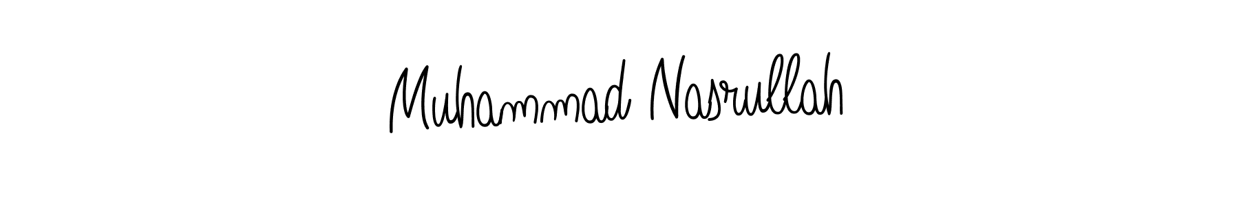 Design your own signature with our free online signature maker. With this signature software, you can create a handwritten (Angelique-Rose-font-FFP) signature for name Muhammad Nasrullah. Muhammad Nasrullah signature style 5 images and pictures png