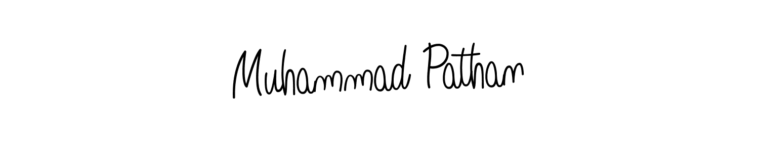 The best way (Angelique-Rose-font-FFP) to make a short signature is to pick only two or three words in your name. The name Muhammad Pathan include a total of six letters. For converting this name. Muhammad Pathan signature style 5 images and pictures png