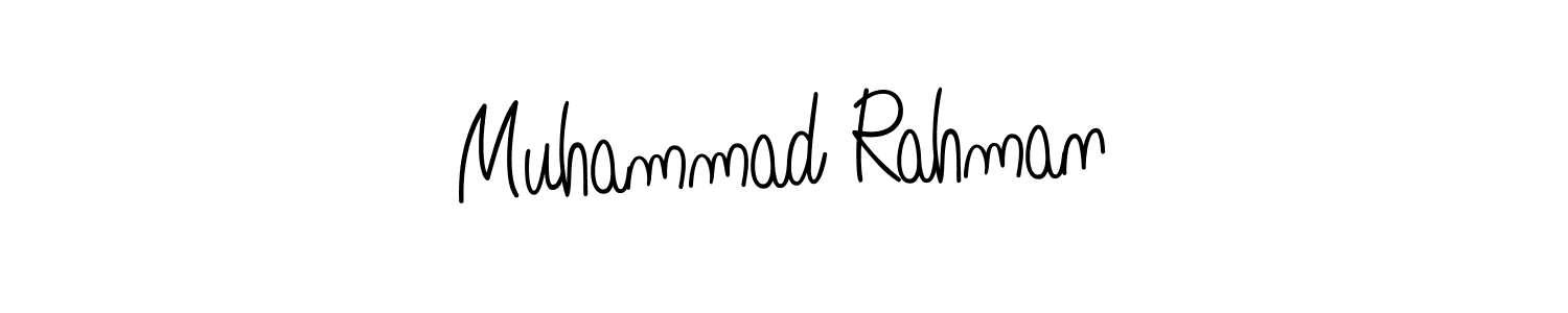 You should practise on your own different ways (Angelique-Rose-font-FFP) to write your name (Muhammad Rahman) in signature. don't let someone else do it for you. Muhammad Rahman signature style 5 images and pictures png