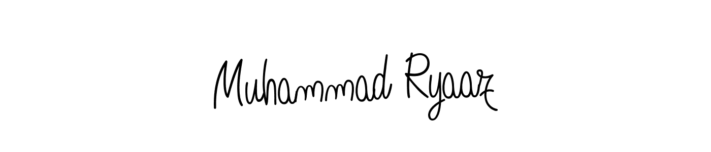 The best way (Angelique-Rose-font-FFP) to make a short signature is to pick only two or three words in your name. The name Muhammad Ryaaz include a total of six letters. For converting this name. Muhammad Ryaaz signature style 5 images and pictures png