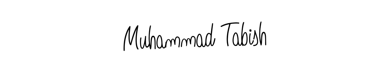 Use a signature maker to create a handwritten signature online. With this signature software, you can design (Angelique-Rose-font-FFP) your own signature for name Muhammad Tabish. Muhammad Tabish signature style 5 images and pictures png