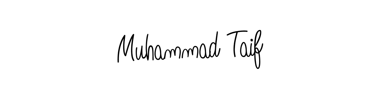 Design your own signature with our free online signature maker. With this signature software, you can create a handwritten (Angelique-Rose-font-FFP) signature for name Muhammad Taif. Muhammad Taif signature style 5 images and pictures png
