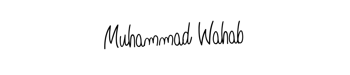 How to Draw Muhammad Wahab signature style? Angelique-Rose-font-FFP is a latest design signature styles for name Muhammad Wahab. Muhammad Wahab signature style 5 images and pictures png