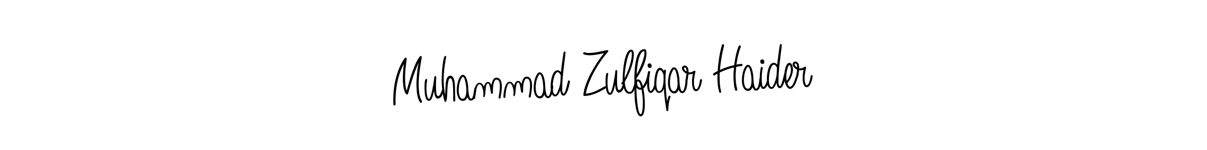 Make a beautiful signature design for name Muhammad Zulfiqar Haider. With this signature (Angelique-Rose-font-FFP) style, you can create a handwritten signature for free. Muhammad Zulfiqar Haider signature style 5 images and pictures png