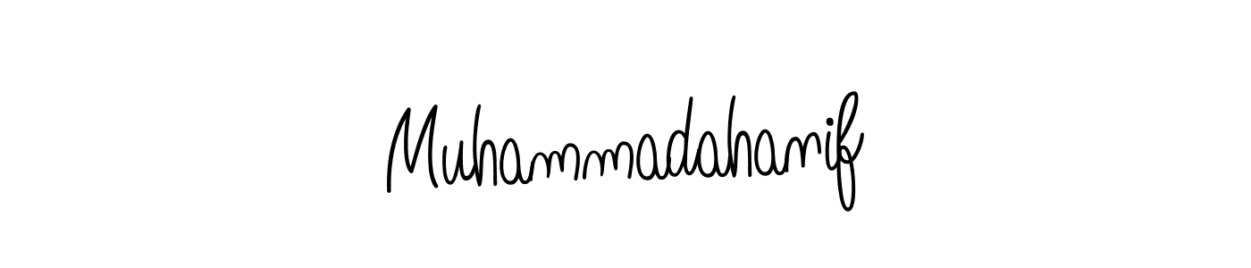 Design your own signature with our free online signature maker. With this signature software, you can create a handwritten (Angelique-Rose-font-FFP) signature for name Muhammadahanif. Muhammadahanif signature style 5 images and pictures png