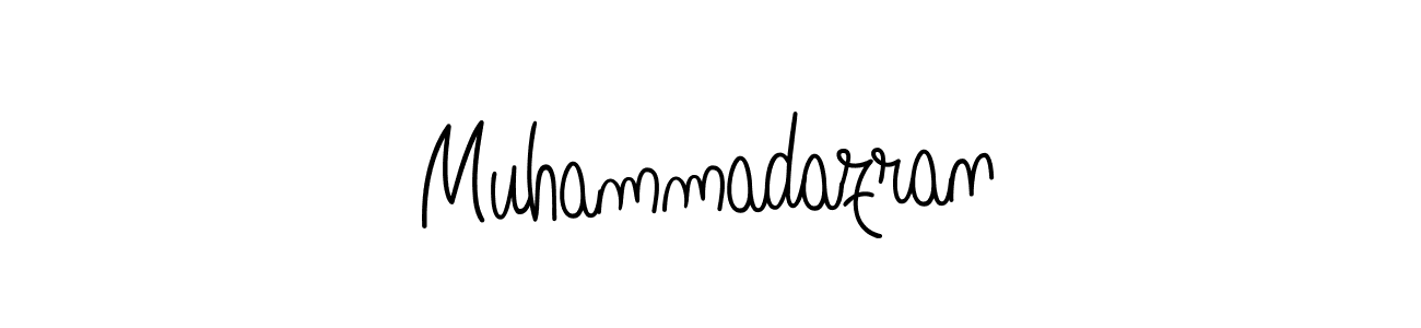 You should practise on your own different ways (Angelique-Rose-font-FFP) to write your name (Muhammadazran) in signature. don't let someone else do it for you. Muhammadazran signature style 5 images and pictures png