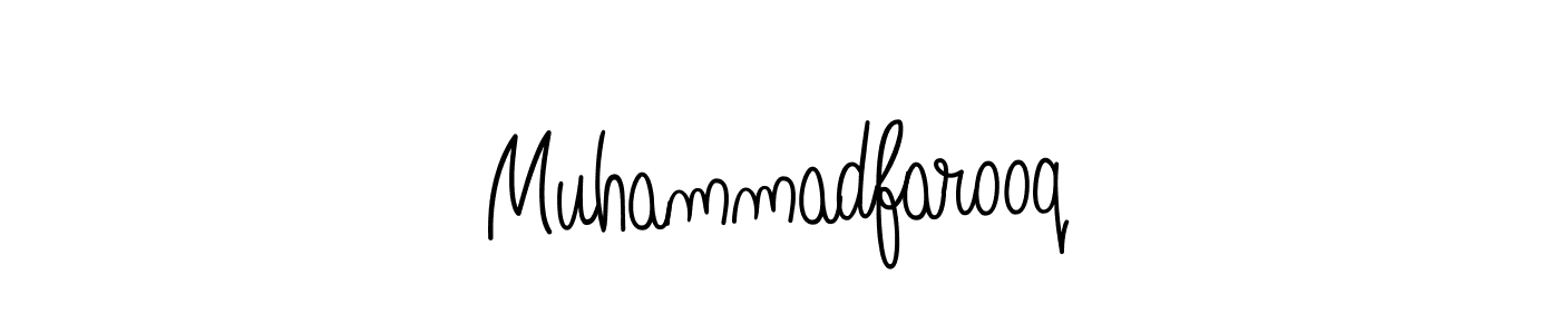 Use a signature maker to create a handwritten signature online. With this signature software, you can design (Angelique-Rose-font-FFP) your own signature for name Muhammadfarooq. Muhammadfarooq signature style 5 images and pictures png