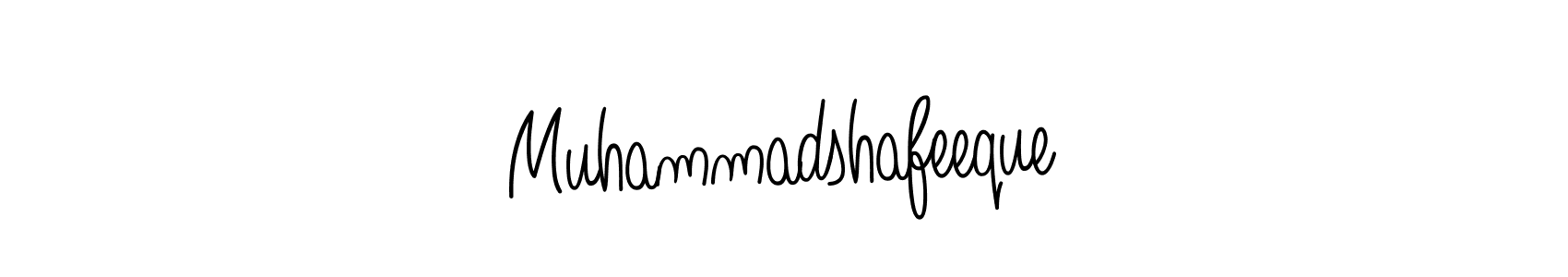 You should practise on your own different ways (Angelique-Rose-font-FFP) to write your name (Muhammadshafeeque) in signature. don't let someone else do it for you. Muhammadshafeeque signature style 5 images and pictures png