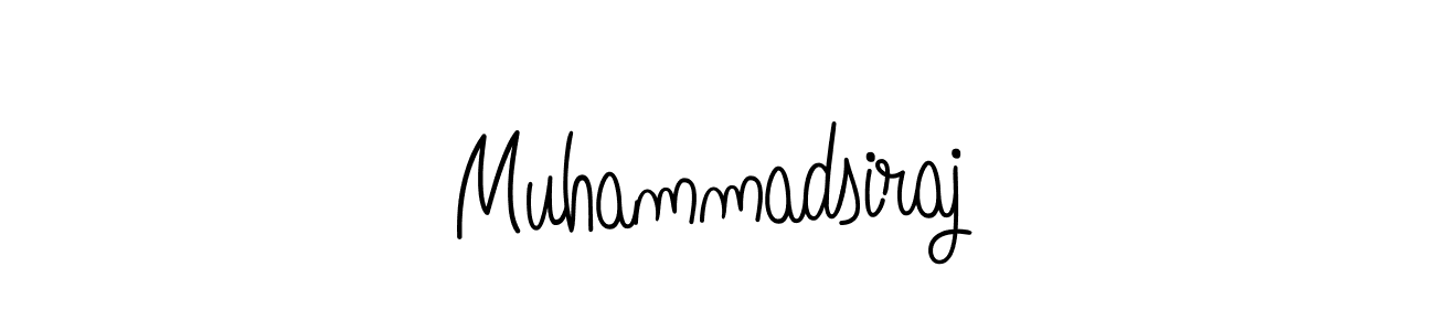 Use a signature maker to create a handwritten signature online. With this signature software, you can design (Angelique-Rose-font-FFP) your own signature for name Muhammadsiraj. Muhammadsiraj signature style 5 images and pictures png