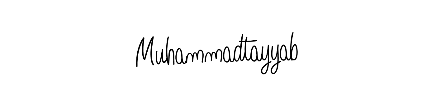 Design your own signature with our free online signature maker. With this signature software, you can create a handwritten (Angelique-Rose-font-FFP) signature for name Muhammadtayyab. Muhammadtayyab signature style 5 images and pictures png