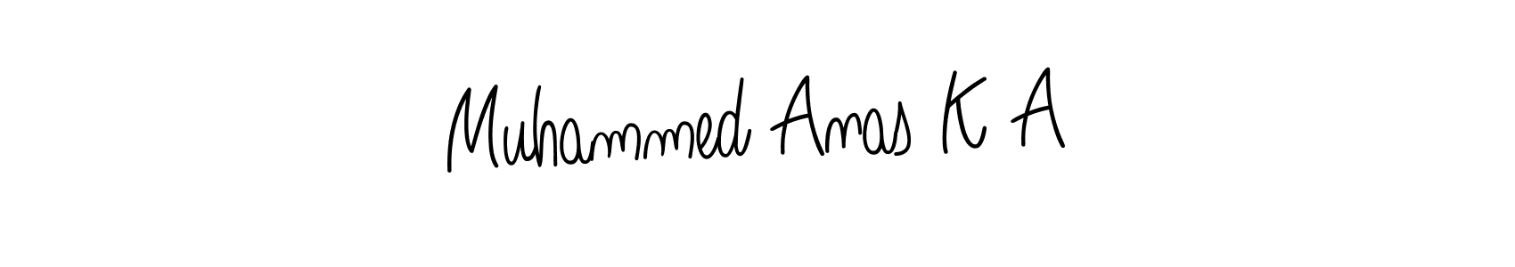 Make a beautiful signature design for name Muhammed Anas K A. With this signature (Angelique-Rose-font-FFP) style, you can create a handwritten signature for free. Muhammed Anas K A signature style 5 images and pictures png