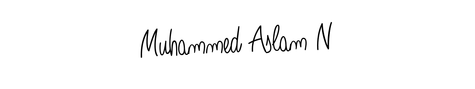 Use a signature maker to create a handwritten signature online. With this signature software, you can design (Angelique-Rose-font-FFP) your own signature for name Muhammed Aslam N. Muhammed Aslam N signature style 5 images and pictures png
