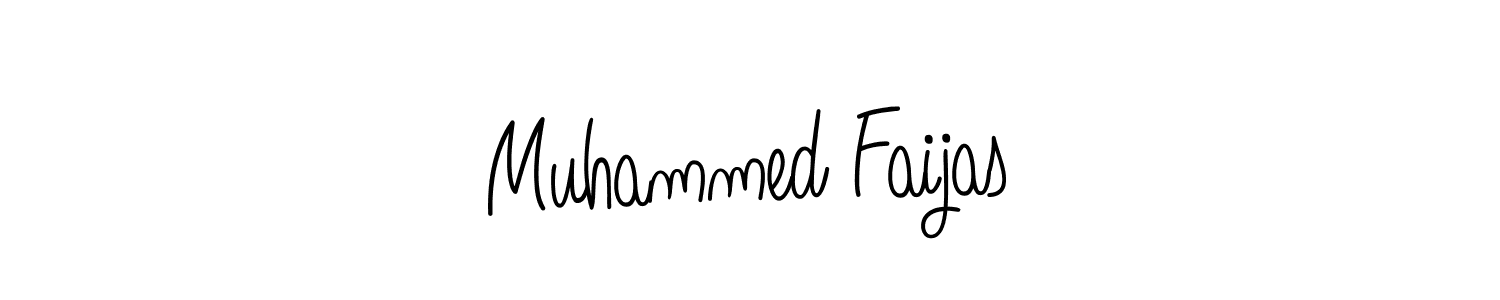 How to make Muhammed Faijas name signature. Use Angelique-Rose-font-FFP style for creating short signs online. This is the latest handwritten sign. Muhammed Faijas signature style 5 images and pictures png