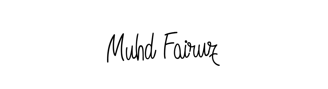 Design your own signature with our free online signature maker. With this signature software, you can create a handwritten (Angelique-Rose-font-FFP) signature for name Muhd Fairuz. Muhd Fairuz signature style 5 images and pictures png