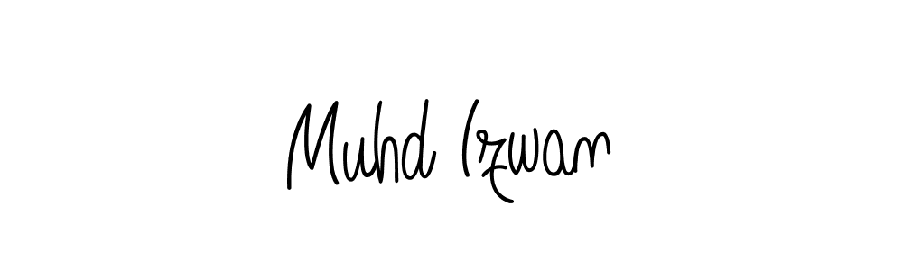 The best way (Angelique-Rose-font-FFP) to make a short signature is to pick only two or three words in your name. The name Muhd Izwan include a total of six letters. For converting this name. Muhd Izwan signature style 5 images and pictures png
