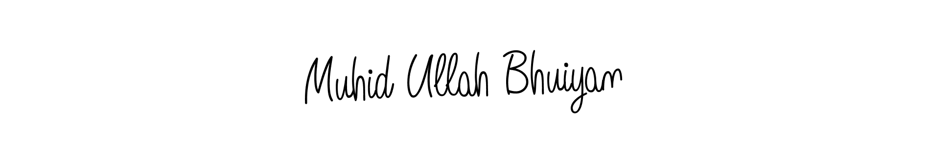 Create a beautiful signature design for name Muhid Ullah Bhuiyan. With this signature (Angelique-Rose-font-FFP) fonts, you can make a handwritten signature for free. Muhid Ullah Bhuiyan signature style 5 images and pictures png