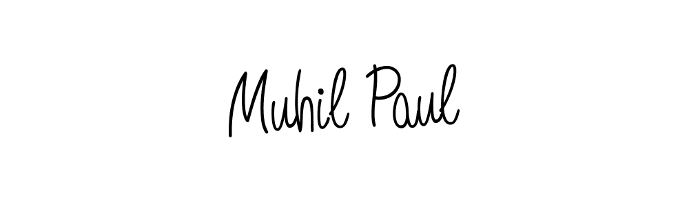 You should practise on your own different ways (Angelique-Rose-font-FFP) to write your name (Muhil Paul) in signature. don't let someone else do it for you. Muhil Paul signature style 5 images and pictures png