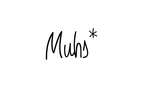 Also we have Muhs* name is the best signature style. Create professional handwritten signature collection using Angelique-Rose-font-FFP autograph style. Muhs* signature style 5 images and pictures png