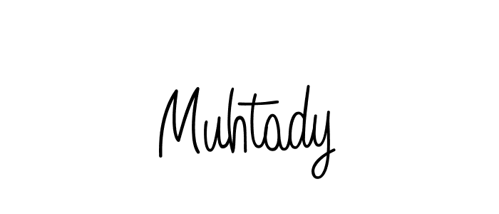 You should practise on your own different ways (Angelique-Rose-font-FFP) to write your name (Muhtady) in signature. don't let someone else do it for you. Muhtady signature style 5 images and pictures png