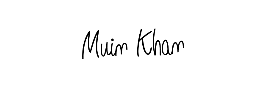 Use a signature maker to create a handwritten signature online. With this signature software, you can design (Angelique-Rose-font-FFP) your own signature for name Muin Khan. Muin Khan signature style 5 images and pictures png