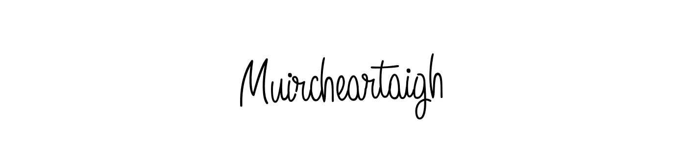 Use a signature maker to create a handwritten signature online. With this signature software, you can design (Angelique-Rose-font-FFP) your own signature for name Muircheartaigh. Muircheartaigh signature style 5 images and pictures png