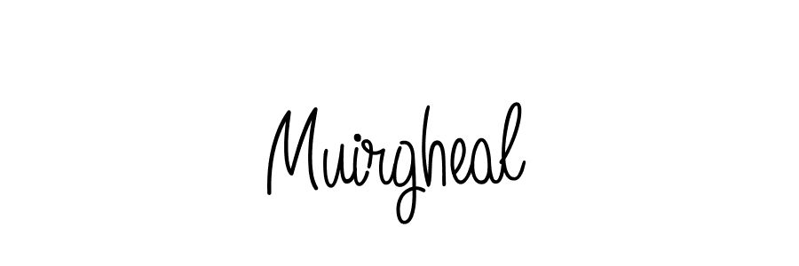 How to make Muirgheal name signature. Use Angelique-Rose-font-FFP style for creating short signs online. This is the latest handwritten sign. Muirgheal signature style 5 images and pictures png