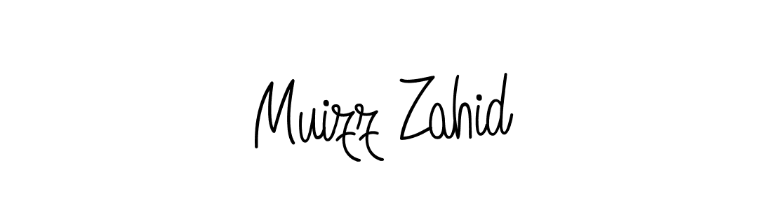 The best way (Angelique-Rose-font-FFP) to make a short signature is to pick only two or three words in your name. The name Muizz Zahid include a total of six letters. For converting this name. Muizz Zahid signature style 5 images and pictures png