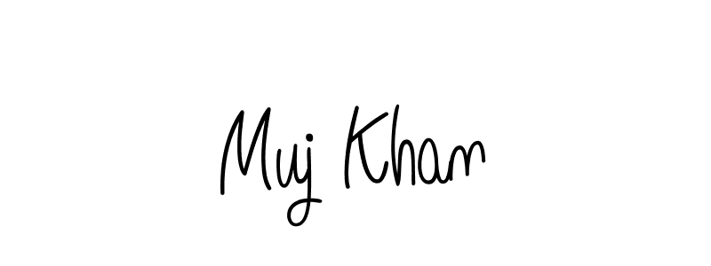 How to make Muj Khan name signature. Use Angelique-Rose-font-FFP style for creating short signs online. This is the latest handwritten sign. Muj Khan signature style 5 images and pictures png