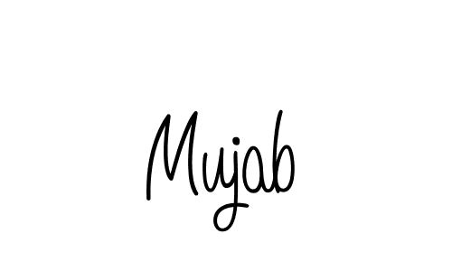 Design your own signature with our free online signature maker. With this signature software, you can create a handwritten (Angelique-Rose-font-FFP) signature for name Mujab. Mujab signature style 5 images and pictures png