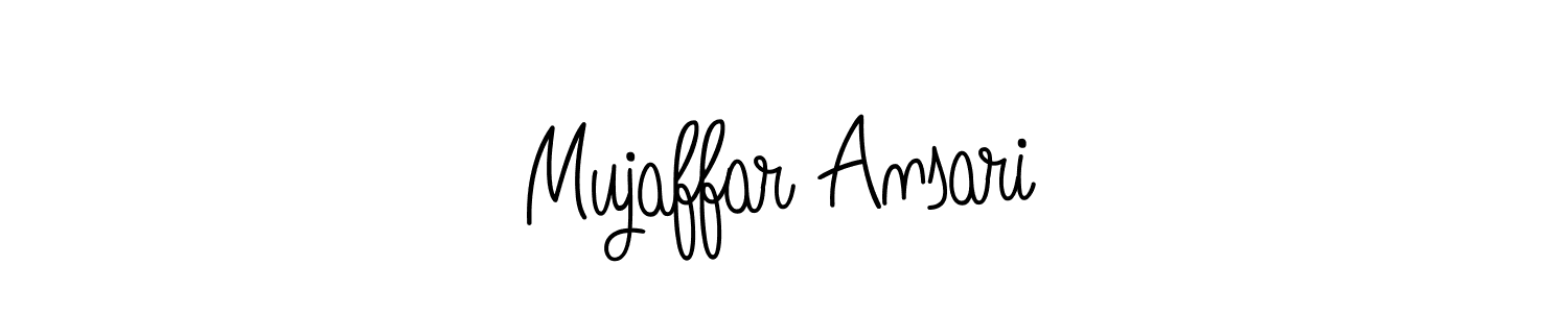 Make a beautiful signature design for name Mujaffar Ansari. With this signature (Angelique-Rose-font-FFP) style, you can create a handwritten signature for free. Mujaffar Ansari signature style 5 images and pictures png