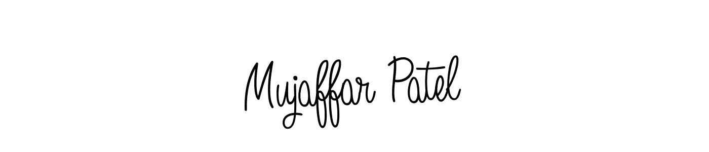 The best way (Angelique-Rose-font-FFP) to make a short signature is to pick only two or three words in your name. The name Mujaffar Patel include a total of six letters. For converting this name. Mujaffar Patel signature style 5 images and pictures png