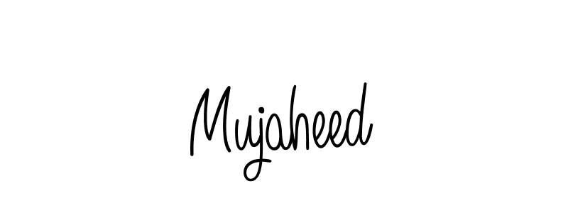 You should practise on your own different ways (Angelique-Rose-font-FFP) to write your name (Mujaheed) in signature. don't let someone else do it for you. Mujaheed signature style 5 images and pictures png