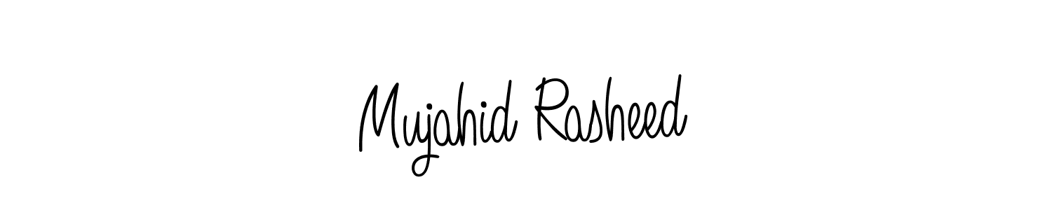 How to Draw Mujahid Rasheed signature style? Angelique-Rose-font-FFP is a latest design signature styles for name Mujahid Rasheed. Mujahid Rasheed signature style 5 images and pictures png