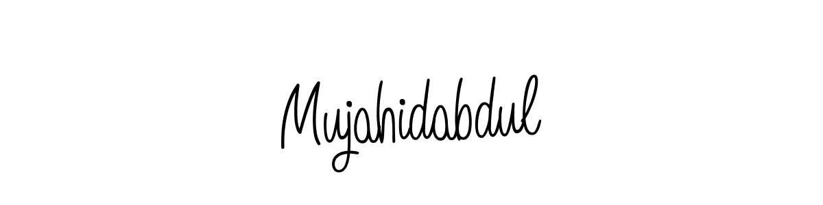 Mujahidabdul stylish signature style. Best Handwritten Sign (Angelique-Rose-font-FFP) for my name. Handwritten Signature Collection Ideas for my name Mujahidabdul. Mujahidabdul signature style 5 images and pictures png