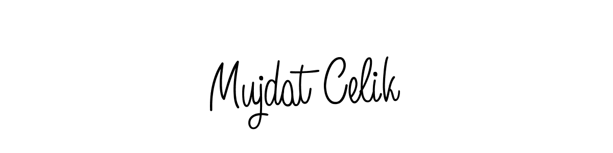 You should practise on your own different ways (Angelique-Rose-font-FFP) to write your name (Mujdat Celik) in signature. don't let someone else do it for you. Mujdat Celik signature style 5 images and pictures png