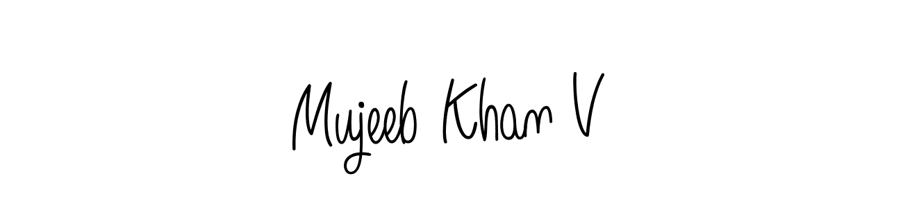 You can use this online signature creator to create a handwritten signature for the name Mujeeb Khan V. This is the best online autograph maker. Mujeeb Khan V signature style 5 images and pictures png