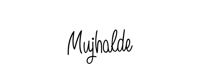 Create a beautiful signature design for name Mujhalde. With this signature (Angelique-Rose-font-FFP) fonts, you can make a handwritten signature for free. Mujhalde signature style 5 images and pictures png