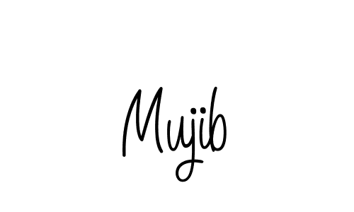 You should practise on your own different ways (Angelique-Rose-font-FFP) to write your name (Mujib) in signature. don't let someone else do it for you. Mujib signature style 5 images and pictures png