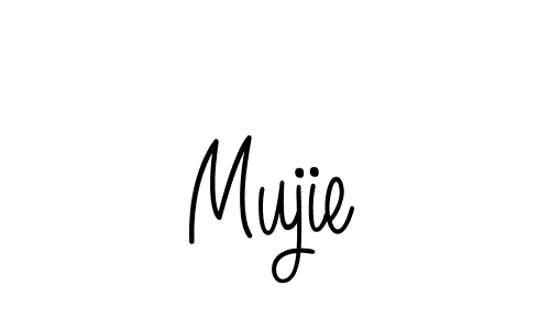 You should practise on your own different ways (Angelique-Rose-font-FFP) to write your name (Mujie) in signature. don't let someone else do it for you. Mujie signature style 5 images and pictures png