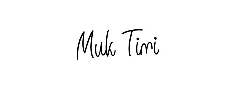 The best way (Angelique-Rose-font-FFP) to make a short signature is to pick only two or three words in your name. The name Muk Tini include a total of six letters. For converting this name. Muk Tini signature style 5 images and pictures png