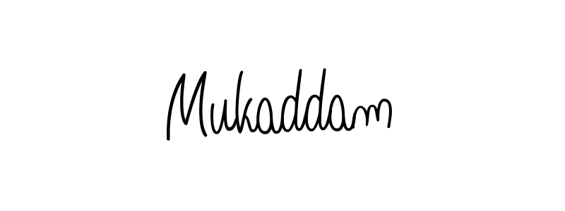 Design your own signature with our free online signature maker. With this signature software, you can create a handwritten (Angelique-Rose-font-FFP) signature for name Mukaddam. Mukaddam signature style 5 images and pictures png